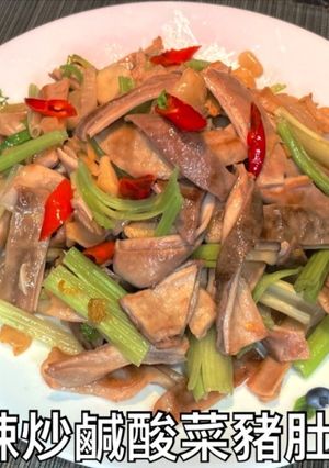 辣炒鹹酸菜豬肚 的食譜成品照片