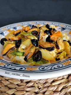 Una foto de Ensalada de patata y mejillones
