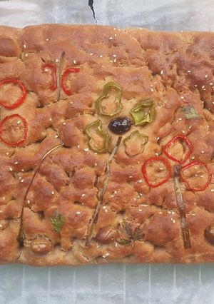 Une photo de Focaccia à la farine de blé complète