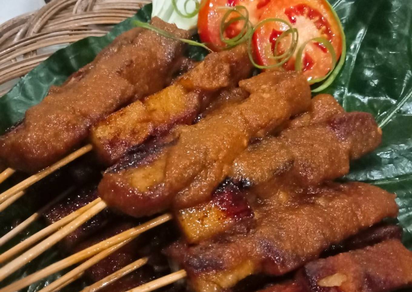 Sate kerupok basah/temet