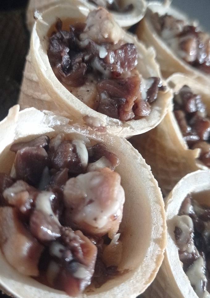 Тарталетки з грибами, куркою та сиром 😋