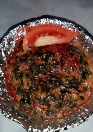 Foto resep Omelet bayam merah keju panggang