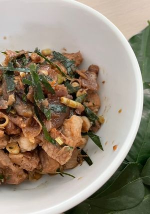รูปของ หมูสามชั้นผัดกะปิ
