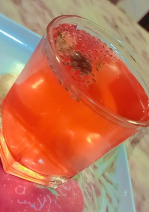 A picture of Rooh afza drink.