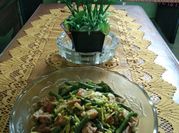 Gambar tumis bunga pepaya kacang