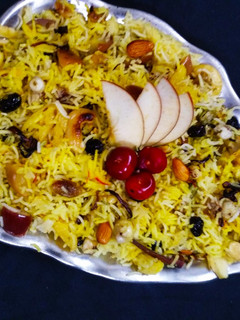 A picture of Fruits and Nuts Pulao.