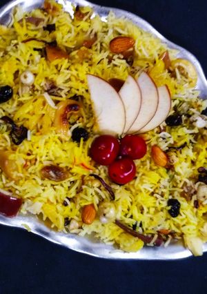 A picture of Fruits and Nuts Pulao.