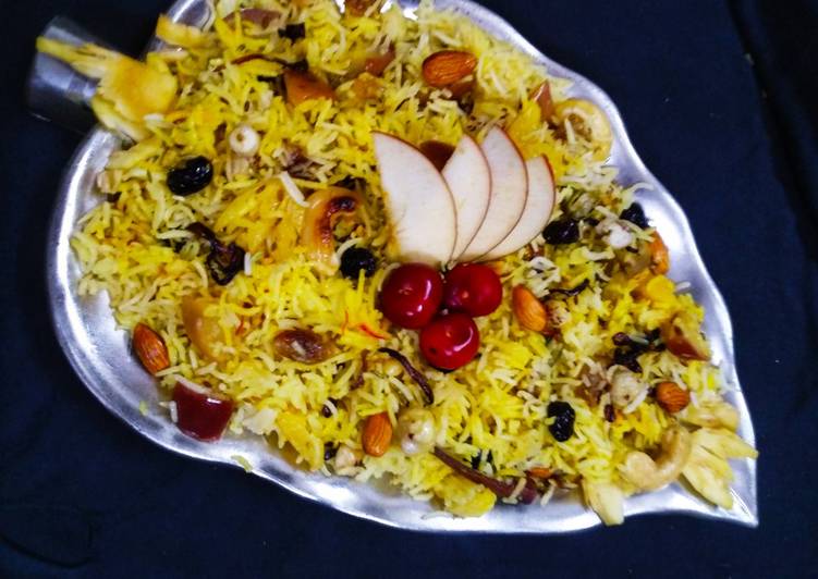 Recipe of Ultimate Fruits and Nuts Pulao