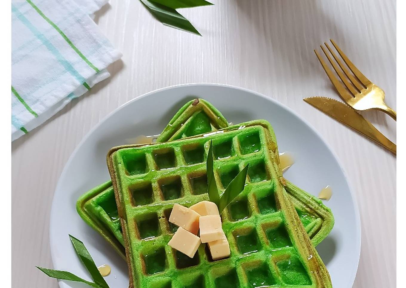 Waffle Pandan Santan