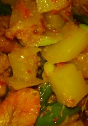 Foto resep Tumis udang mix kentang buncis pete