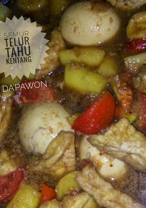 Foto resep Semur telur tahu kentang