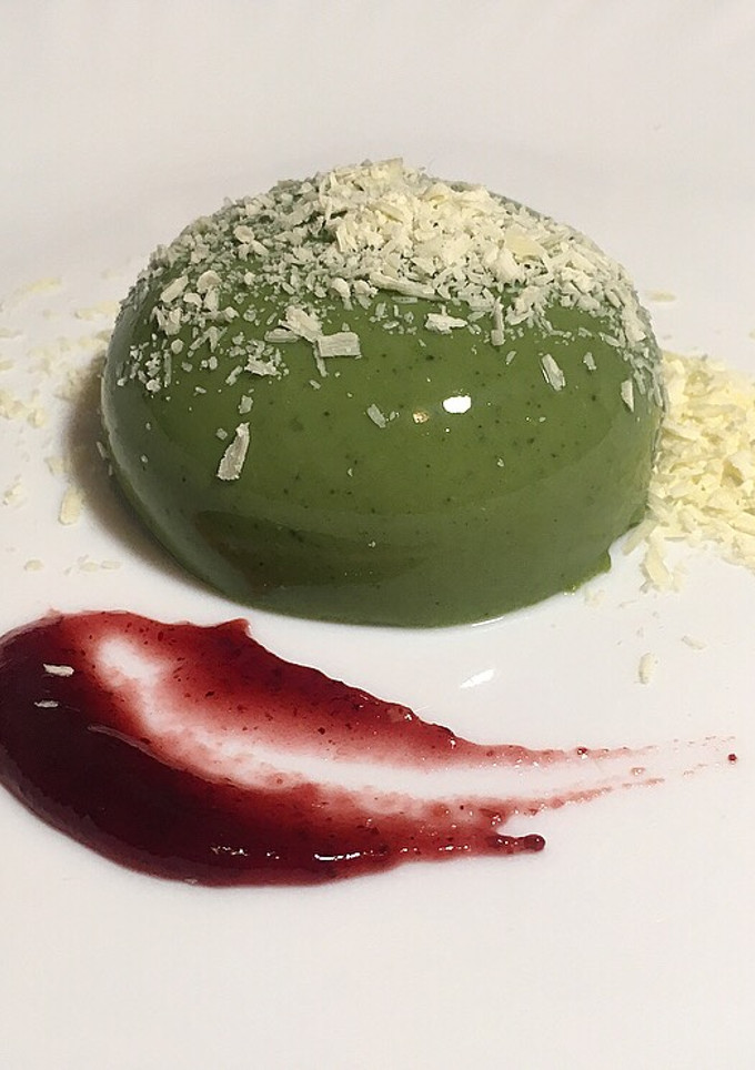 Una foto de Postre de té matcha súper fácil 😍
