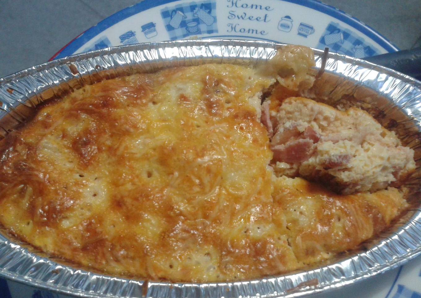 telur panggang bacon keju