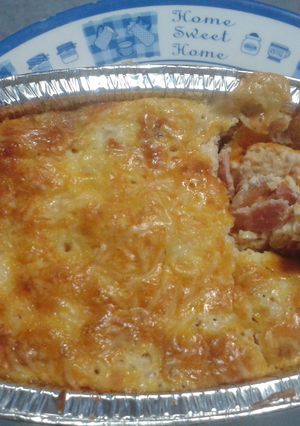 Foto resep telur panggang bacon keju