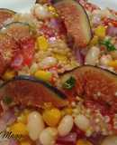 Ensalada de judías con quinoa e higos