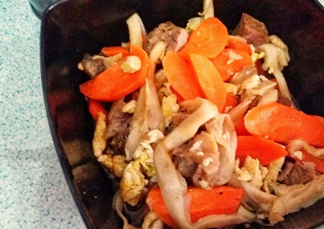 Beef Veggies and Egg Stir Fry