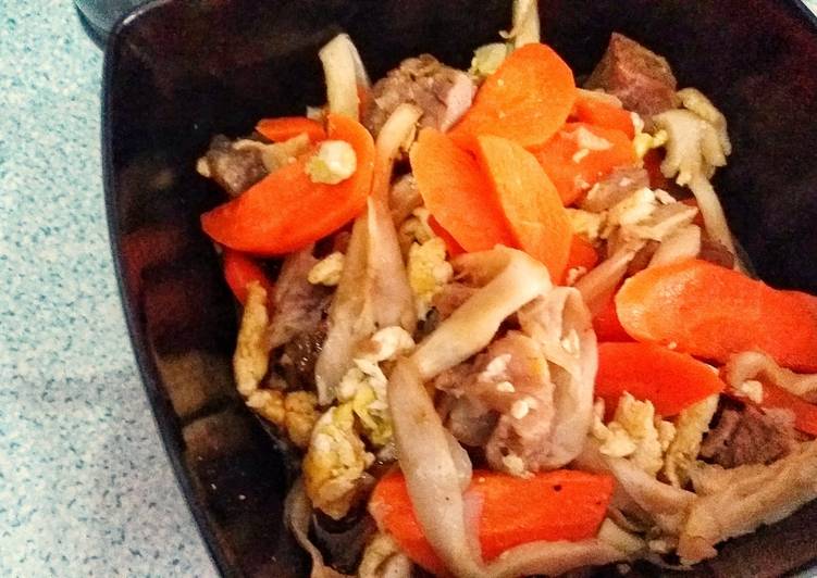 Simple Way to Make Homemade Beef Veggies and Egg Stir Fry