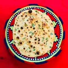 Garlic naan A picture of Garlic naan.