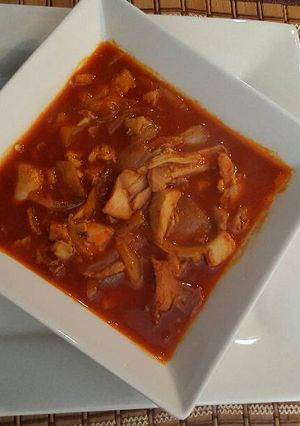 Una foto de Pollo rostizado en salsa de chile chipotle