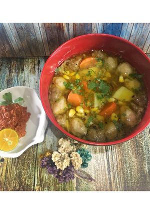 Foto resep Sup Pentol Jagung