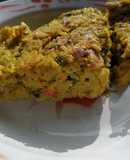 Tortilla de arroz con pollo y vegetales de Yanina