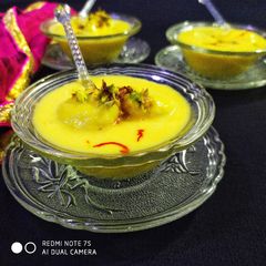 A picture of Mango Ras Malai.