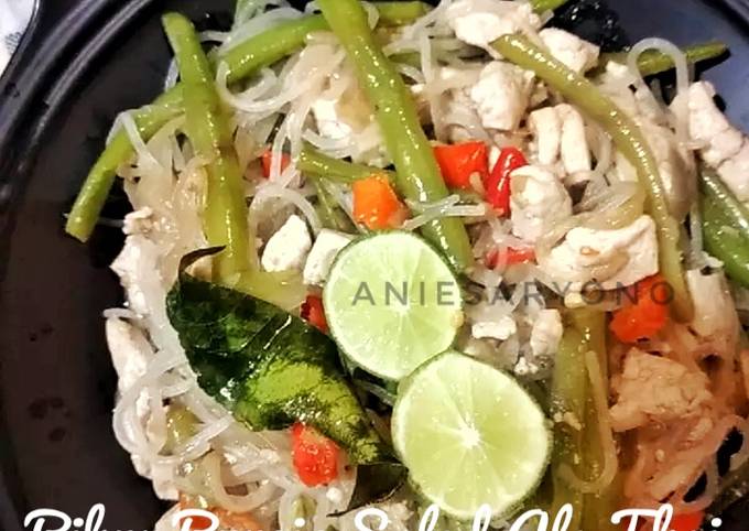 Cara membuat Bihun Buncis Salad Ala Thai