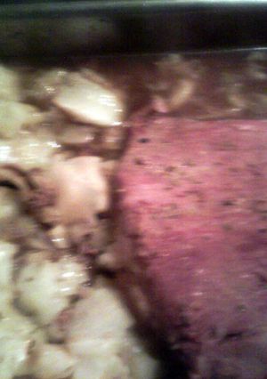 A picture of baked corned beef®.