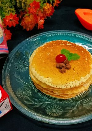 এগলেস প্যান কেক (eggless pancake recipe in Bengali) রেসিপির প্রধান ছবি