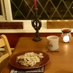 A picture of Steak and Mushroom Sauce Pasta.