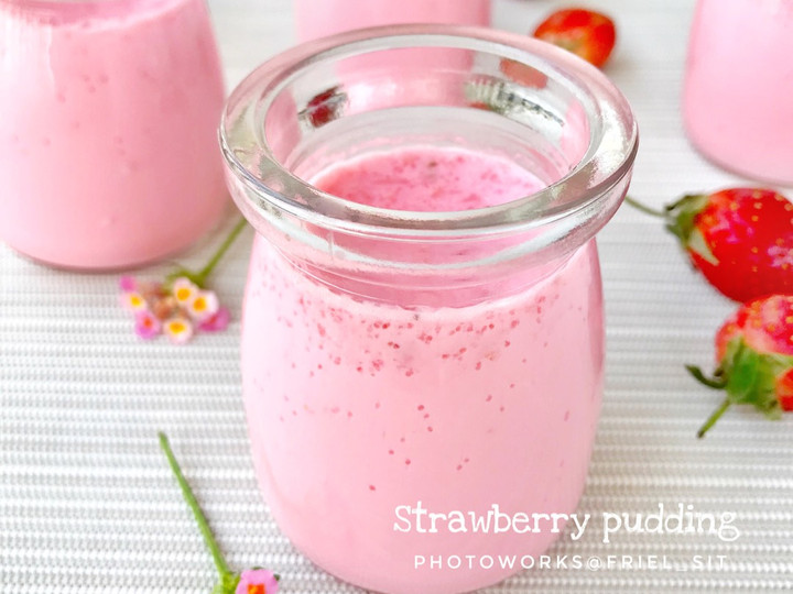 Resep Strawberry silky pudding #prRamadhan_Takjil Anti Gagal