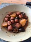 Guiso de setas con longaniza