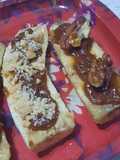 Banana tibia con dulce de leche
