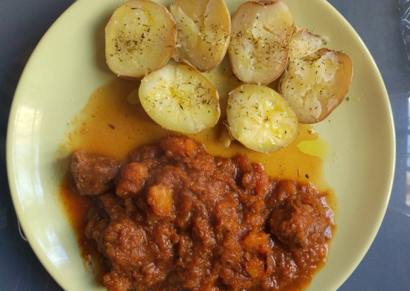 Carne estofada con calabaza