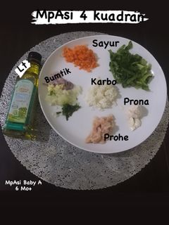 Foto resep MpAsi 6 Mo+ Bubur ayam (MpAsi 4 kuadran)