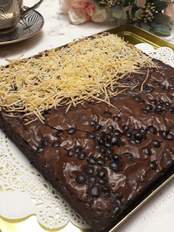 Langkah Gampang Membuat Resep #35. Brownies Shiny Crust (2 telur, tanpa mixer) yang Bisa Manjain Lidah Anti Ribet, Mantap Sekali