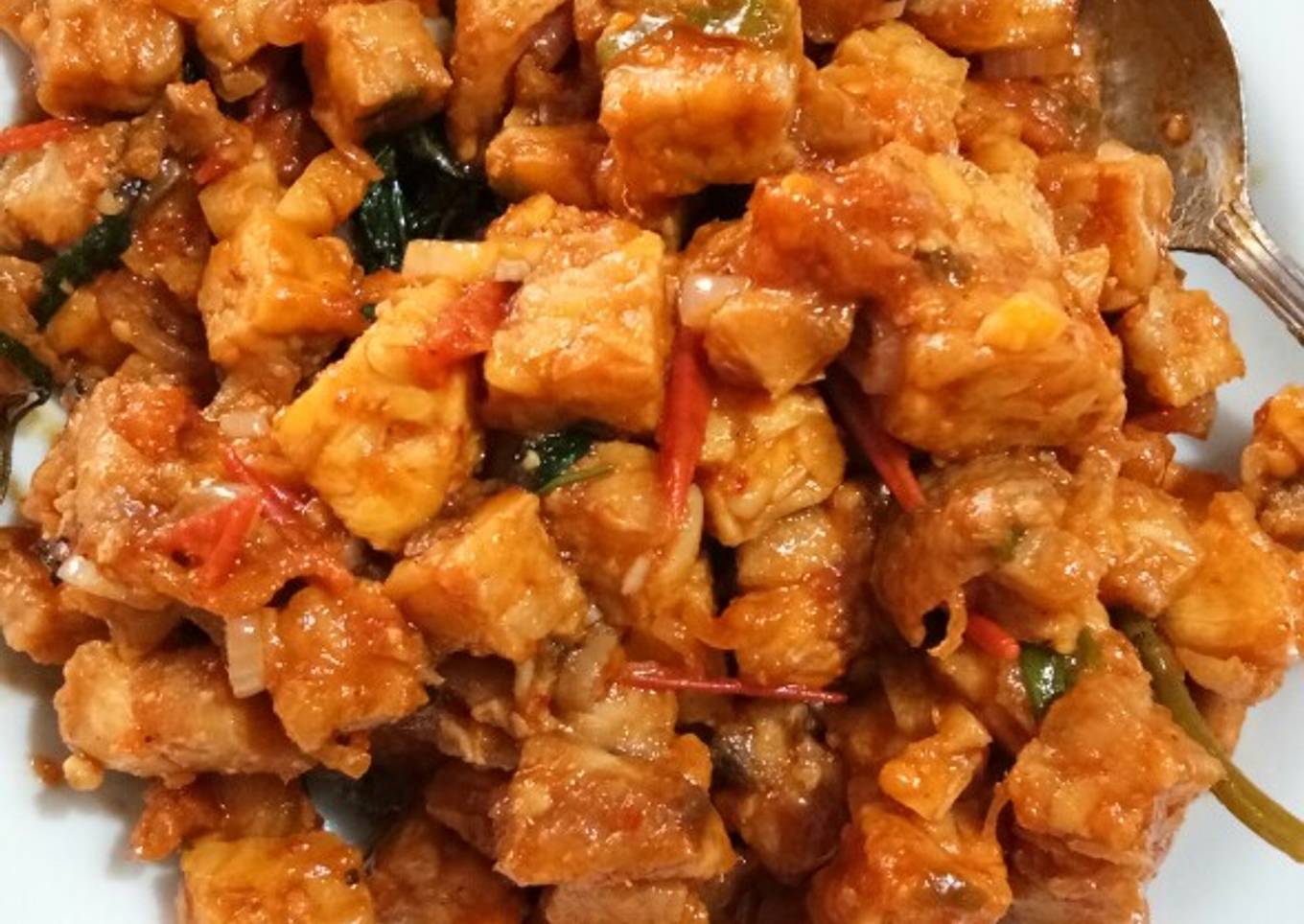 Bagaimana Membuat Sambel tempe ayam kemangi, Lezat Sekali
