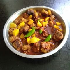 A picture of Raw banana kofta curry.