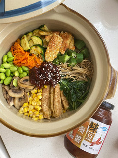 時蔬拌飯 明德辣豆瓣醬 ［素食］ 的食譜成品照片