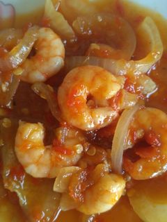 Foto resep Udang Asem Manis Pedas