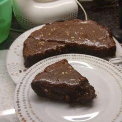 A picture of Nigella's Nutella Cake.