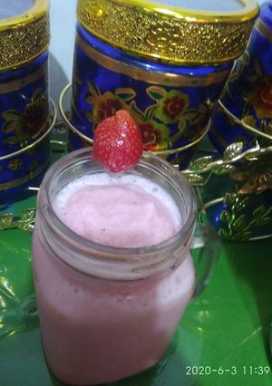 Foto resep Jus strawberry simple