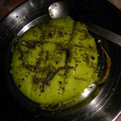 Palak ka dhokla A picture of Palak ka dhokla.