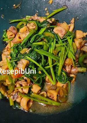 Foto resep Cumi kangkung saus tiram