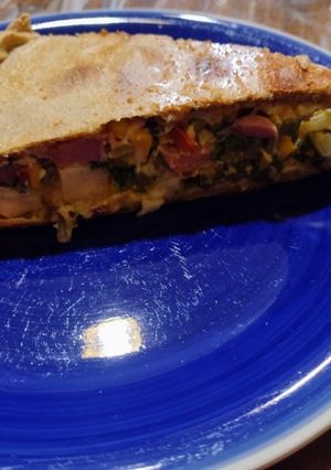Una foto de Súper tarta multicolor