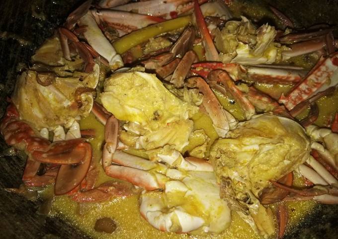 Standar Resep membuat Kepiting bumbu kuah santan yang sempurna