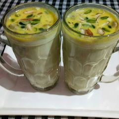 A picture of Besan wala hot milk.