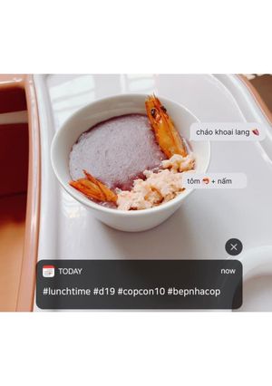 Hình của món Cháo tôm 🦐 khoai lang nấm 🍄.