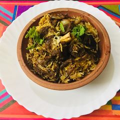 A picture of Mutton biriyani.