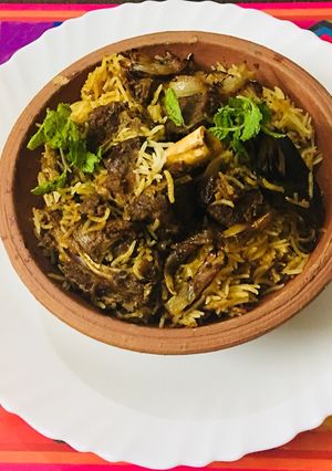 A picture of Mutton biriyani.
